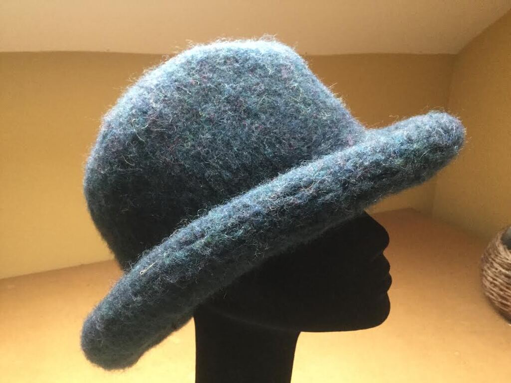 Blue Teal Felted Wool $5